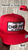 Gorra tablilla de chef 787(Lazer merch roja )
